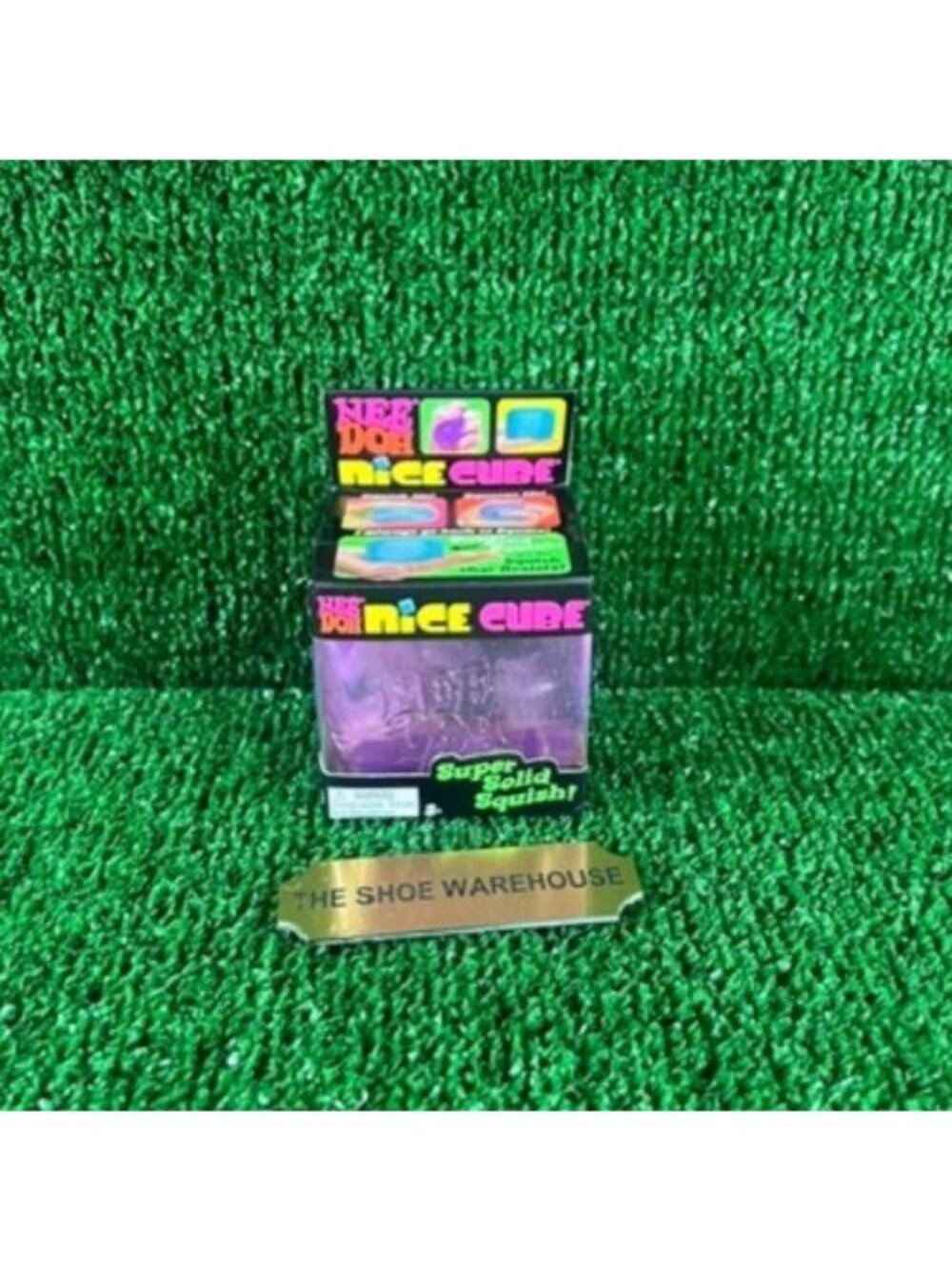 Schylling Nee Doh Nice Cube Super Solid Squish PURPLE Brand New